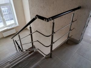 Перила из нержавеющей стали с пластиковым поручнем (г. Тула, село Высокое, ул. 1-й проезд)